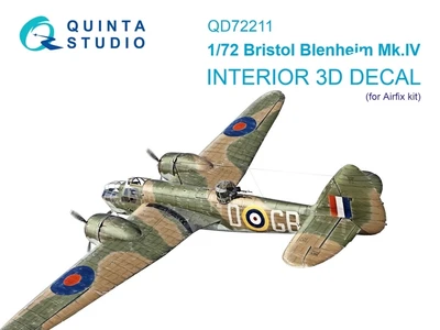 QD72211  декали  3D Декаль интерьера кабины Bristol Blenheim Mk.IV (Airfix)  (1:72) 2000002191193