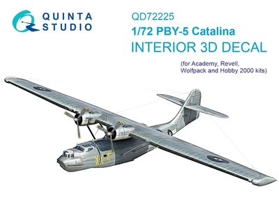 QD72225  декали  3D Декаль интерьера кабины PBY-5 Catalina (Academy)  (1:72) 2000002201625
