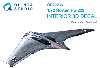 QD72233  декали  3D Декаль интерьера кабины Horten Ho 229 (Academy)  (1:72) 2000002201748
