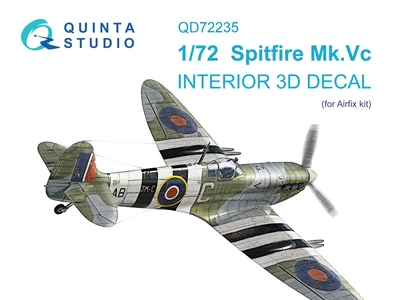 QD72235  декали  3D Декаль интерьера кабины Spitfire Mk.Vc (Airfix)  (1:72) 2000002208532