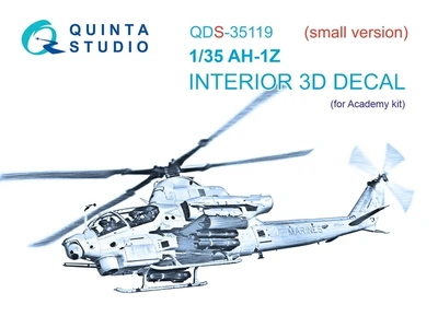 QDS-35119  декали  3D Декаль интерьера кабины AH-1Z (Academy, малая версия)  (1:35) 2000002170365