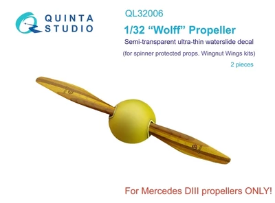 QL32006  декали  Декаль деревянные пропеллеры Wolff (WNW)  (1:32) 2000002137931