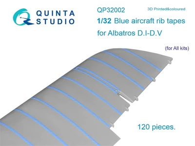 QP32002  декали  3D Декаль голубые киперные ленты для Albatros D.I-D.V  (1:32) 2000000223667