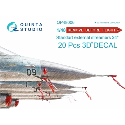 QP48006  декали  3D Декаль Вымпелы "Remove Before Flight", стандартный размер 24"  (1:48) 2000002044536