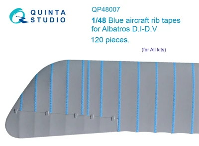 QP48007  декали  3D Декаль Голубые киперные ленты Albatros D.I-D.V для любых моделей  (1:48) 2000002046967