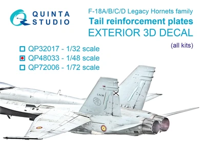 QP48033  декали  Усиливающие килевые накладки F/A-18A/B/C/D (для всех моделей)  (1:48) 2000002169192