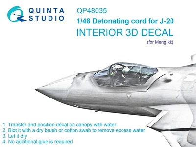 QP48035  декали  Пирошнур для остекления J-20 (Meng)  (1:48) 2000002169222