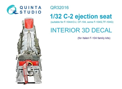 QR32016  декали  3D Декаль Кресло C-2 для семейста F-104 (Italeri)  (1:32) 2000002170396