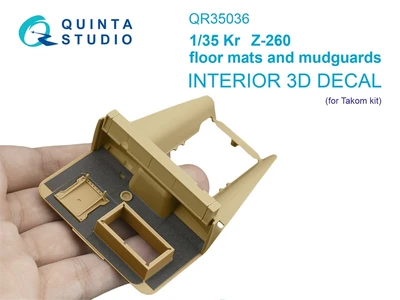 QR35036  декали  Коврик напольный и брызговики для модели КрЗ-260 (Takom)  (1:35) 2000002207931