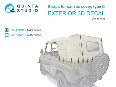 QR43001  декали  Ремешки для брезентового тента, тип C  (1:43) 2000002208068
