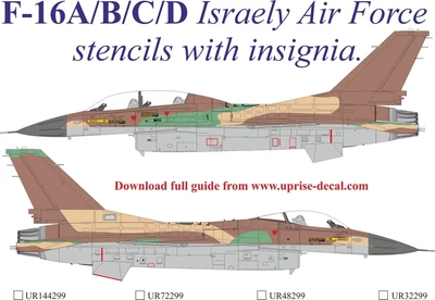 UR32299  декали  F-16 IAF  (1:32) 2000002185840