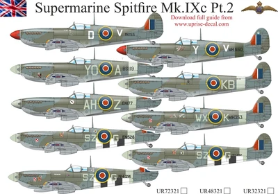 UR32321  декали  Supermarine Spitfire Mk.IXc Pt.2 with stencils  (1:32) 2000002205548