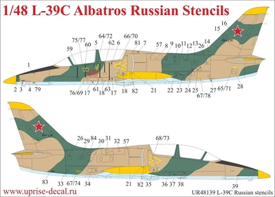 UR48139  декали  L-39C Albatros Russian Stencils  (1:48) 2000002140047