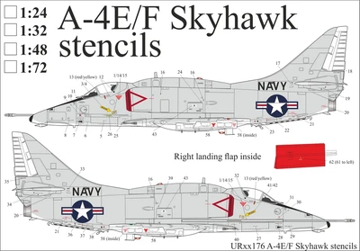 UR48176  декали  A-4E/F Skyhawk Stencils  (1:48) 2000002140160