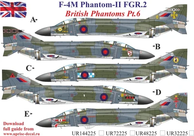 UR48225  декали  F-4M Phantom-II FGR.2, British Phantoms Pt.6  (1:48) 2000002140627