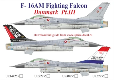 UR48255  декали  F-16AM Fighting Falcon Danmark Pt.III  (1:48) 2000002140887