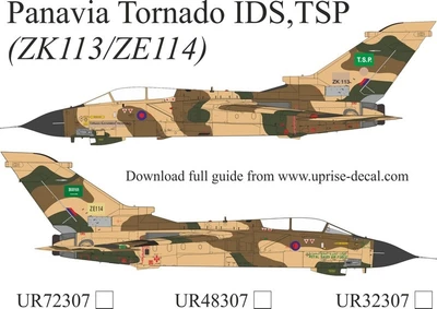 UR48307  декали  Tornado IDS RAF T.S.P with Saudi CAMO with stencils  (1:48) 2000002210351