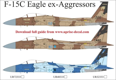 UR48333  декали  F-15C Eagle ex-Aggressors with stencils  (1:48) 2000002221616