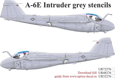 UR72276  декали  A-6 Intruder Grey stencils  (1:72) 2000002172888