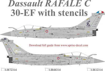 UR72314  декали  Dassault Rafale C (30-EF)  (1:72) 2000002198017