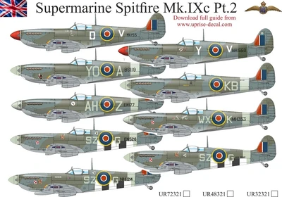 UR72321  декали  Supermarine Spitfire Mk.IXc Pt.2 with stencils  (1:72) 2000002198000