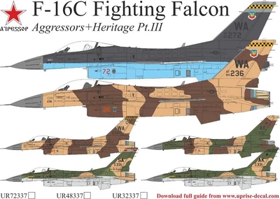 UR72337  декали  F-16C Fighting Falcon Aggressors+Heritage Pt.III  (1:72) 2000002221302