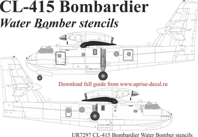 UR7297  декали  CL-415 Bombardier Water Bomber stencils  (1:72) 2000002142072