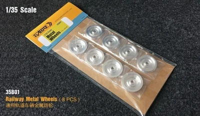 35B01   дополнения из металла  Railway Metal Wheels (8 шт.)  (1:35) 2000000221663