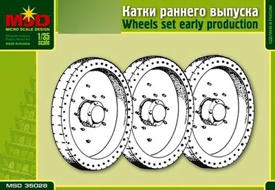 35028  дополнения из пластика  Катки танка Танк-34 ранние  (1:35) 2000000065953