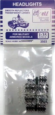 3503  дополнения из пластика  Headlights. For military armored models. 48шт.  (1:35) 2000000128818