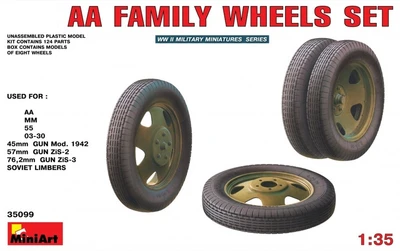 35099  дополнения из пластика  AA FAMILY WHEELS SET  (1:35) 4820041101926