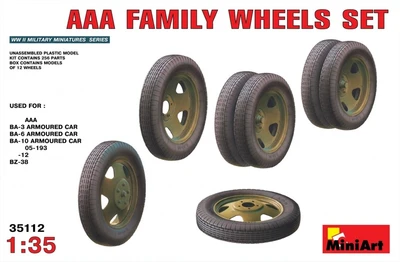 35112  дополнения из пластика  AAA FAMILY WHEELS SET  (1:35) 4820041101933