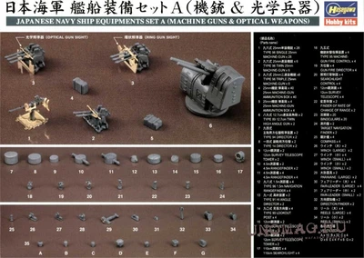 72118  дополнения из пластика  Japanese Navy Ship Equipment Set A  (1:350) 4967834721180