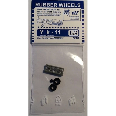 7248  дополнения из пластика  Rubber Wheels. ОКБ Яковлева Y@K-11  (1:72) 2000000232256