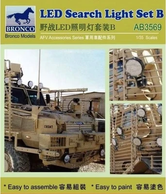 AB3569  дополнения из пластика  LED Search Light Set B  (1:35) 4544032724016
