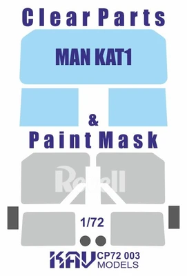 KAV CP72 003  дополнения из пластика  Остекление для MAN KAT1 (Revell)  (1:72) 2000000222400