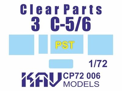 KAV CP72 006  дополнения из пластика  Остекление для З&C-5/6 (PST)  (1:72) 2000000190143