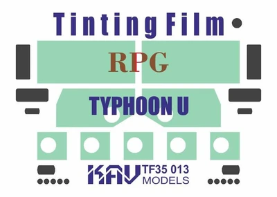 KAV TF35 013  дополнения из пластика  Тонировочная плёнка на Тайфун-У 63095 (RPG)  (1:35) 2000000227221