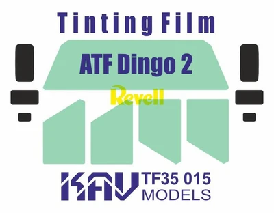 KAV TF35 015  дополнения из пластика  Тонировочная плёнка ATF Dingo 2 (Revell)  (1:35) 2000000229348
