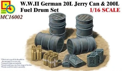 MC16002  наборы для диорам  WWII German 20L Jerry Can & 200L Fuel Drum Set  (1:16) 2000002047735