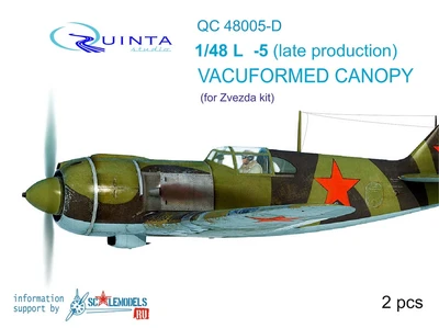 QC48005-D  дополнения из пластика Набор остекления L@-5 2 шт. (Звезда)  (1:48) 2000000160504