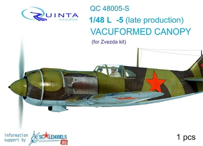 QC48005-S  дополнения из пластика Набор остекления L@-5 (Звезда)  (1:48) 2000000160498