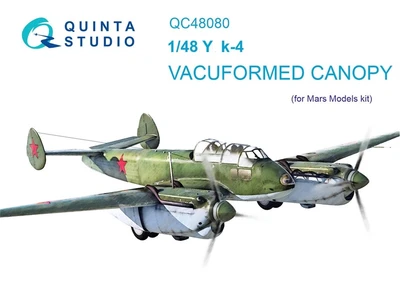 QC48080  дополнения из пластика  Набор остекления ОКБ Y@K-4 (Mars Models)  (1:48) 2000000223056