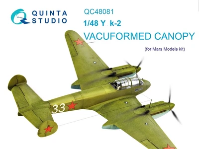 QC48081  дополнения из пластика  Набор остекления ОКБ Y@K-2 (Mars Models)  (1:48) 2000000223063