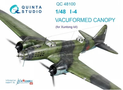 QC48100  дополнения из пластика  Набор остекления &L-4 (Xuntong)  (1:48) 2000000180113