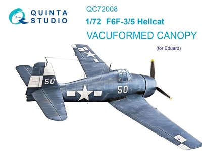 QC72008  дополнения из пластика Набор остекления F6F-3/5 Hellcat (Eduard)  (1:72) 2000002170372
