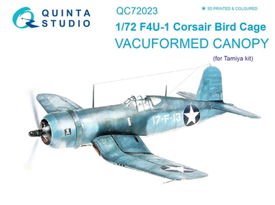 QC72023  дополнения из пластика  Набор остекления для модели F4U-1 (Bird cage) (Tamiya)  (1:72) 2000002153481