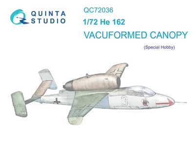 QC72036  дополнения из пластика  Набор остекления He 162 (Special Hobby)  (1:72) 2000002125877