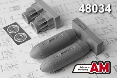 AMC 48034  дополнения из смолы  ОДАБ-500 ПМ, объемно-детонирующая авиабомба   (1:48) 2000002085331