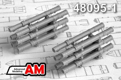 AMC 48095-1  дополнения из смолы  ПТУР 9М120 "Атака" (4шт.) с АПУ-6  (1:48) 2000002170532